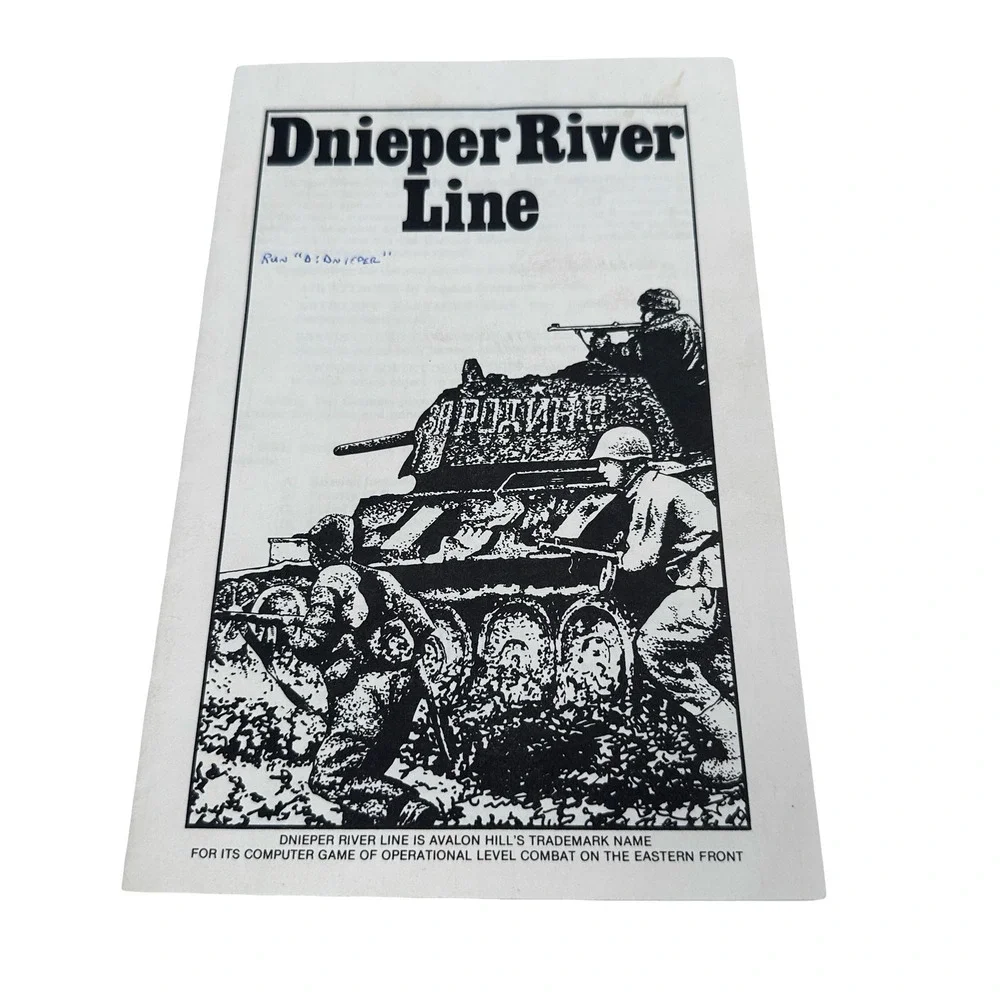 Avalon Hill Dnieper River Line 1981 Vintage PC Game Apple II Atari TRS-80 Floppy